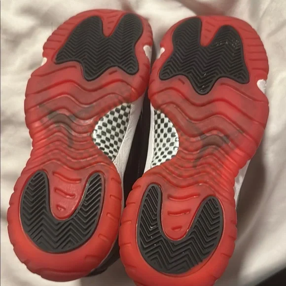 Air Jordan 11 Retro Black and Red Sneakers - Picture 5 of 7